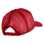 U.S. Marine Corps Veteran Black Patched Solid Cotton Twill Mesh Prostyle Cap - Red OSFM