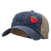 Strawberry Patched Pigment Dyed Mesh Cap