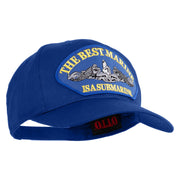 The Best Marine ISA Submarine Blue Patched Solid Cotton Twill Pro Style Cap - Royal OSFM