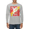 Retro Gymnastics Graphic Long Sleeve Crewneck Tee - Heather-Grey XS