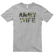 Army Wife Camo Graphic Design Short Sleeve Cotton Jersey T-Shirt