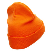 Ready to Shoot Embroidered 12 Inch Long Knitted Beanie - Orange OSFM