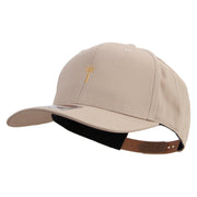 Detective Logo with Eye Embroidered Solid Cotton Twill Pro Style Cap - Khaki OSFM