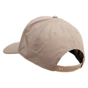 Detective Logo with Eye Embroidered Solid Cotton Twill Pro Style Cap - Khaki OSFM