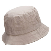 Butterfly Fish Embroidered Bucket Hat - Natural OSFM