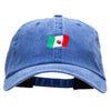 Mini Mexican Flag Embroidered Unstructured Cotton Cap