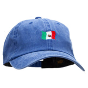 Mini Mexican Flag Embroidered Unstructured Cotton Cap