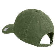 U.S. Marine Corps 1st Marine Division Embroidered Washed Solid Pigment Dyed Cotton Twill Brass Buckle Cap - Olive OSFM