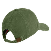 U.S. Marine Corps 1st Marine Division Embroidered Washed Solid Pigment Dyed Cotton Twill Brass Buckle Cap - Olive OSFM