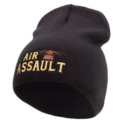 Air Assault Embroidered 8 Inch Short Beanie - Black OSFM