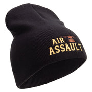 Air Assault Embroidered 8 Inch Short Beanie - Black OSFM