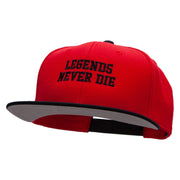 Legends Never Die Embroidered Wool Blend Pro Style 2 Tone Snapback - Black-Red OSFM