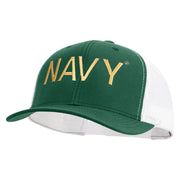 Licensed US Navy Embroidered Contrast Trucker Cap