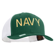 Licensed US Navy Embroidered Contrast Trucker Cap