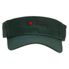 I Love Rugby Embroidered Cotton Twill Sun Visor - Dk-Green OSFM