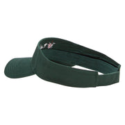 I Love Rugby Embroidered Cotton Twill Sun Visor - Dk-Green OSFM