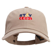 Stay Cool Embroidered Unstructured Cotton Twill Washed Cap - Khaki OSFM