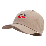 Stay Cool Embroidered Unstructured Cotton Twill Washed Cap - Khaki OSFM