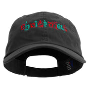 Artistic Christmas Logo Embroidered Low Profile Dyed Cotton Twill Cap