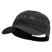 Artistic Christmas Logo Embroidered Low Profile Dyed Cotton Twill Cap