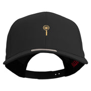 Detective Logo with Eye Embroidered Solid Cotton Twill Pro Style Cap - Black OSFM