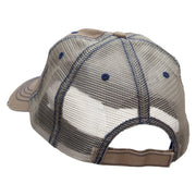 Baby Foot Print Embroidered Low Profile Special Cotton Mesh Cap - Khaki OSFM