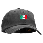 Mini Mexican Flag Embroidered Unstructured Cotton Cap