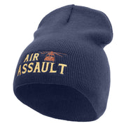 Helicopter Air Assault Embroidered 8 Inch Short Beanie