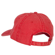 Texas with Map Outline Embroidered Washed Cotton Twill Cap