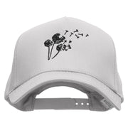 Dandelion 5 Panel Pro Style Brushed Cap - White OSFM