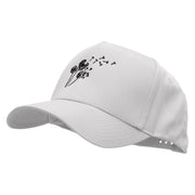 Dandelion 5 Panel Pro Style Brushed Cap - White OSFM