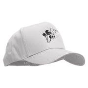 Dandelion 5 Panel Pro Style Brushed Cap - White OSFM