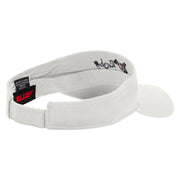 I Love Rugby Embroidered Cotton Twill Sun Visor - White OSFM