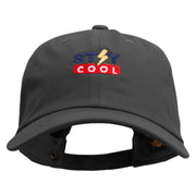 Stay Cool Embroidered Unstructured Cotton Twill Washed Cap - Black OSFM