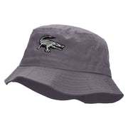 Gator Embroidered Bucket Hat - Charcoal OSFM