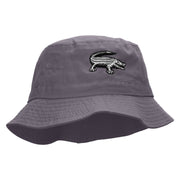 Gator Embroidered Bucket Hat - Charcoal OSFM