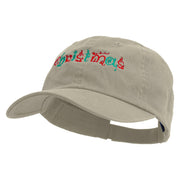 Artistic Christmas Logo Embroidered Low Profile Dyed Cotton Twill Cap - Putty OSFM