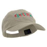 Artistic Christmas Logo Embroidered Low Profile Dyed Cotton Twill Cap - Putty OSFM