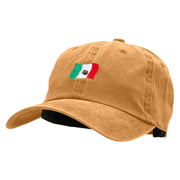 Mini Mexican Flag Embroidered Unstructured Cotton Cap