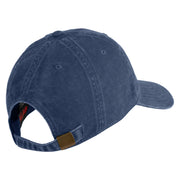 U.S. Marine Corps 1st Marine Division Embroidered Washed Solid Pigment Dyed Cotton Twill Brass Buckle Cap - Navy OSFM