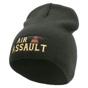 Air Assault Embroidered 8 Inch Short Beanie - Dk-Grey OSFM