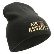 Air Assault Embroidered 8 Inch Short Beanie - Dk-Grey OSFM