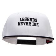 Legends Never Die Embroidered Wool Blend Pro Style 2 Tone Snapback - Black-White OSFM