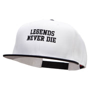 Legends Never Die Embroidered Wool Blend Pro Style 2 Tone Snapback - Black-White OSFM