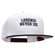 Legends Never Die Embroidered Wool Blend Pro Style 2 Tone Snapback - Black-White OSFM