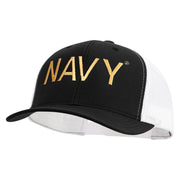 Licensed US Navy Embroidered Contrast Trucker Cap