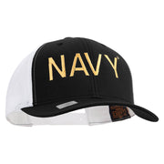 Licensed US Navy Embroidered Contrast Trucker Cap