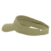 I Love Rugby Embroidered Cotton Twill Sun Visor - Khaki OSFM