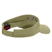 I Love Rugby Embroidered Cotton Twill Sun Visor - Khaki OSFM