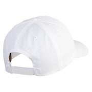 Number 7 Patched Retro Cotton Blend Snapback Cap - White OSFM